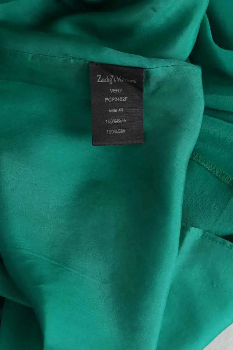 Robe Zadig & Voltaire Vert en Soie