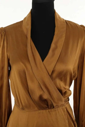 Robe Zimmermann Marron en Soie