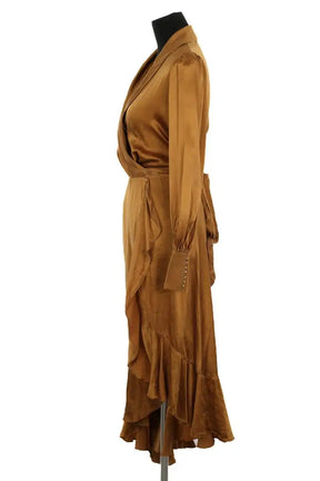 Robe Zimmermann Marron en Soie