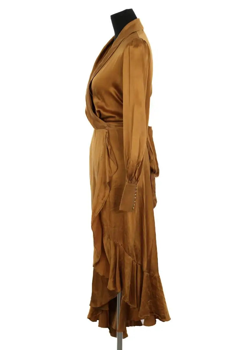 Robe Zimmermann Marron en Soie