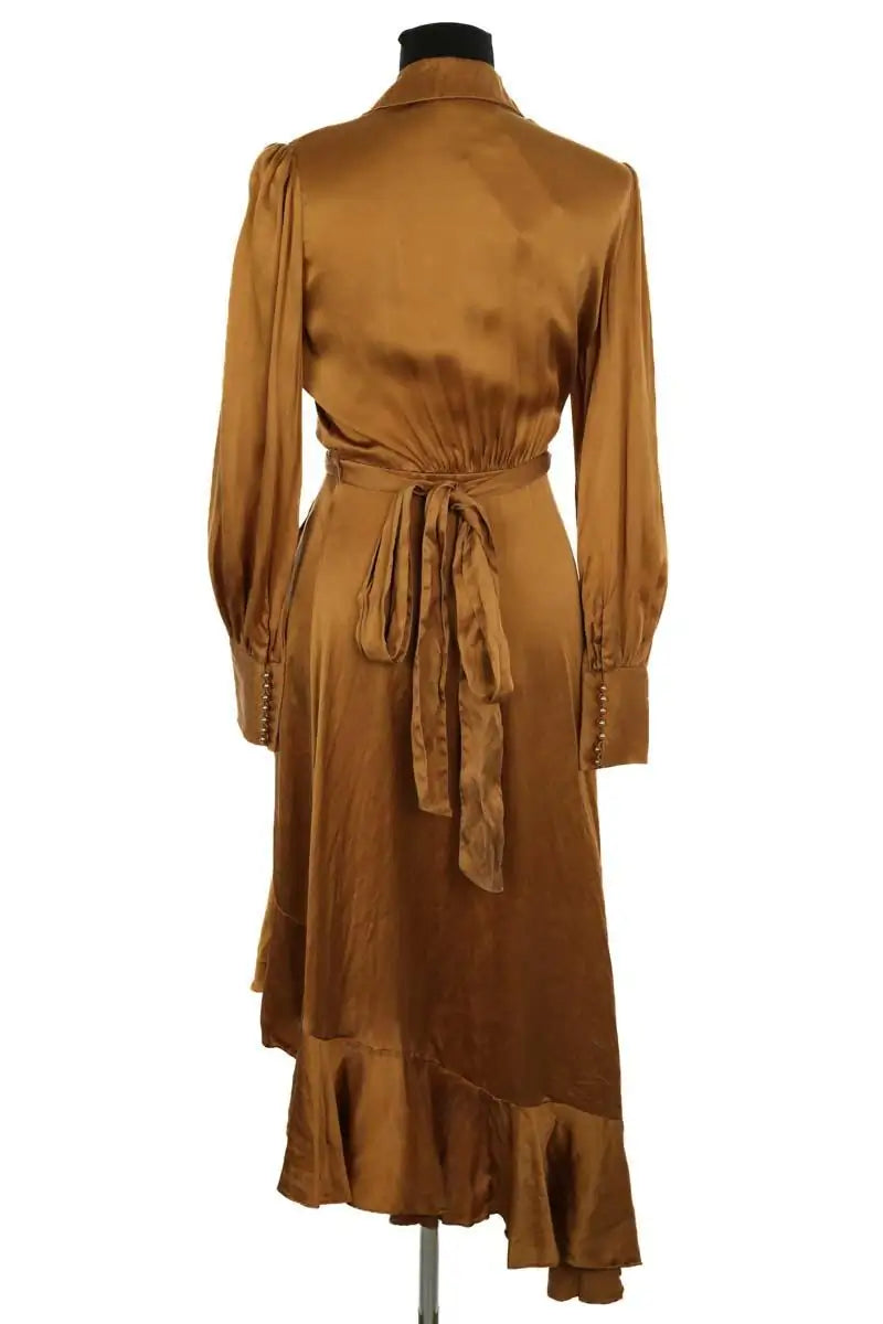 Robe Zimmermann Marron en Soie