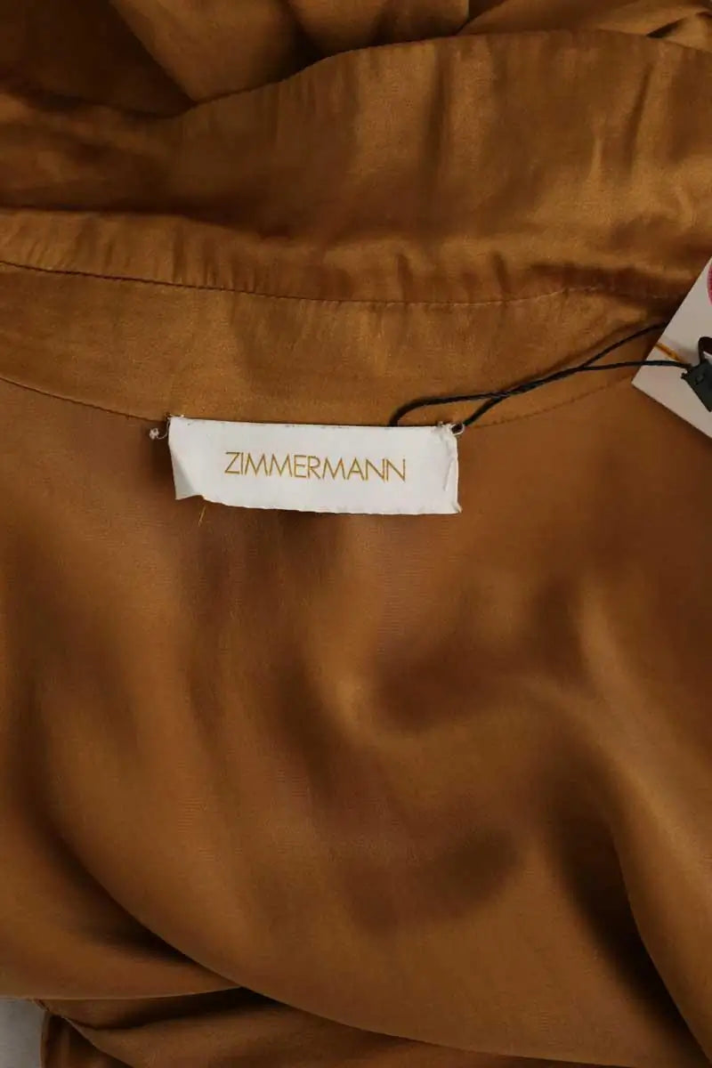 Robe Zimmermann Marron en Soie
