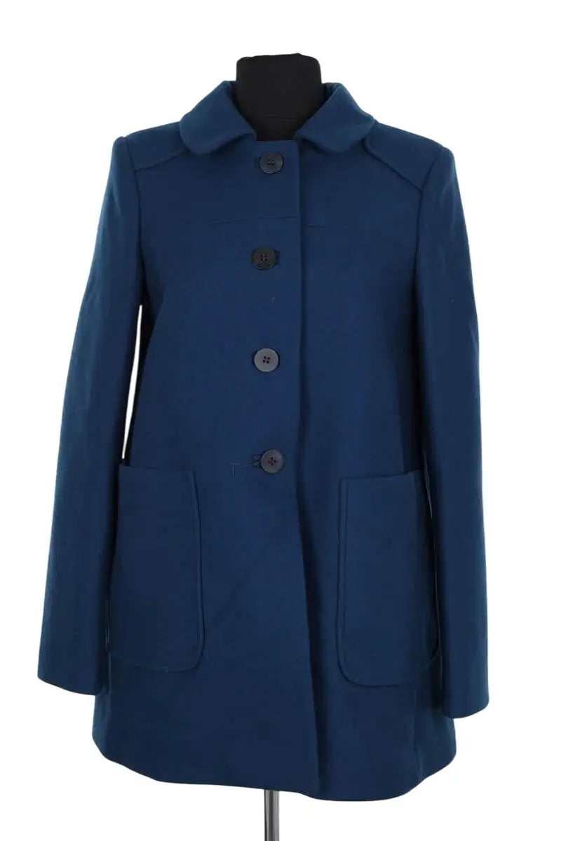 Manteau en laine vierge Tara Jarmon Bleu en Laine, taille M - Seconde Main