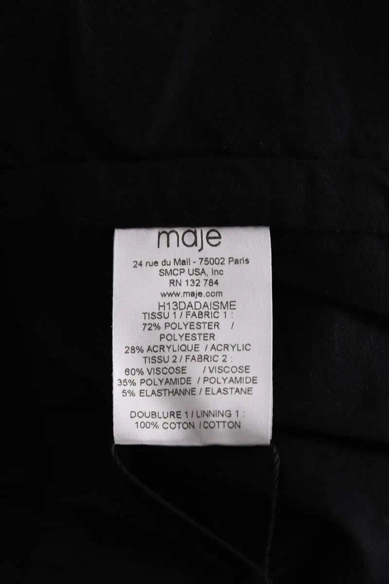 Mini jupe Maje Noir en Synthétique