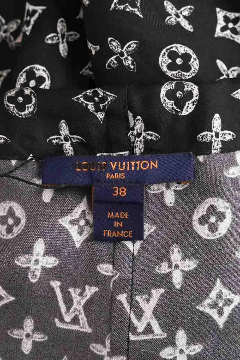 Pantalon droit Louis Vuitton Noir en Soie