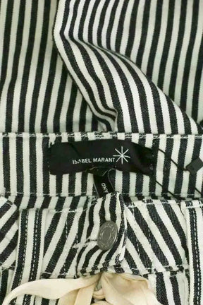 Jean droit Isabel Marant Noir en Coton