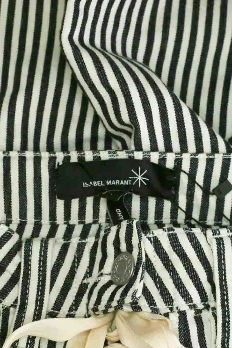 Jean droit Isabel Marant Noir en Coton