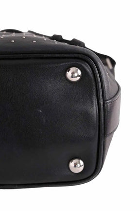 Sac à bandoulière Saint Laurent Sac Seau Emmanuelle Noir en Cuir