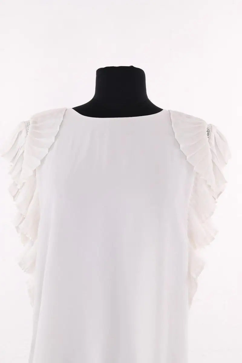 Blouse Maje Blanc en Synthétique