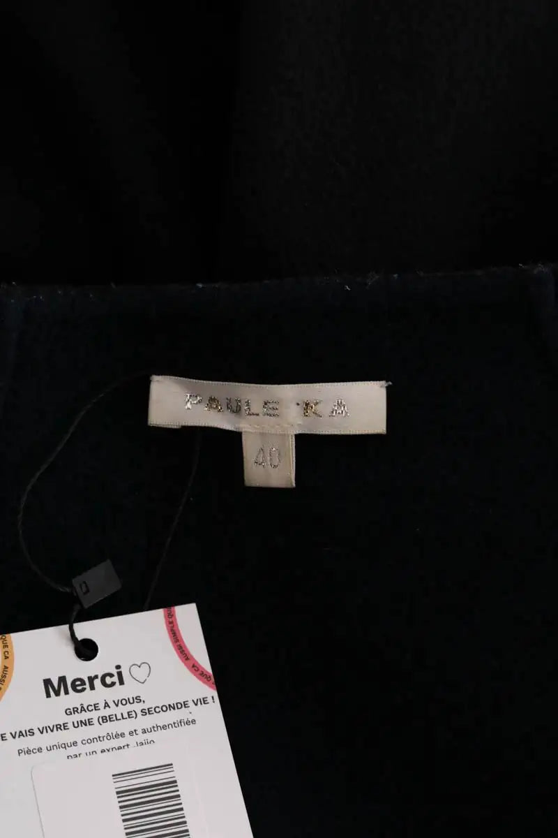 Manteau Paule Ka Noir en Laine