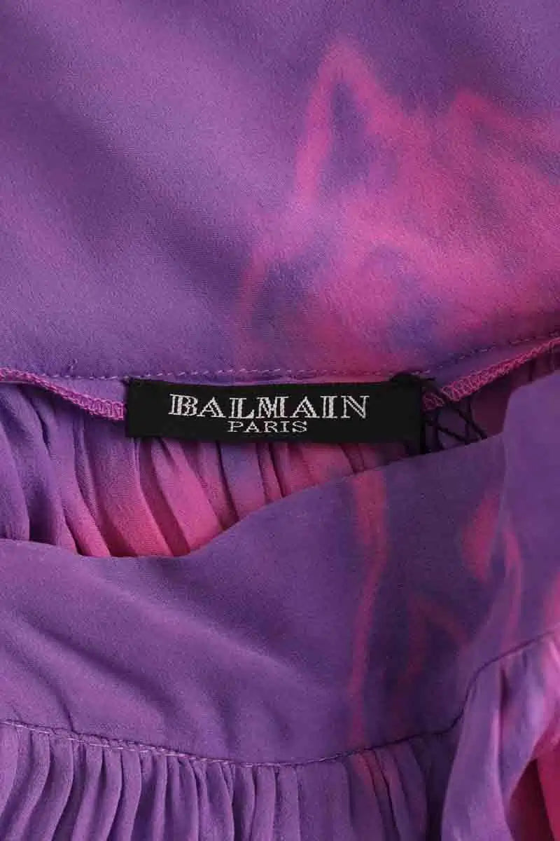 Robe Balmain Violet en Soie