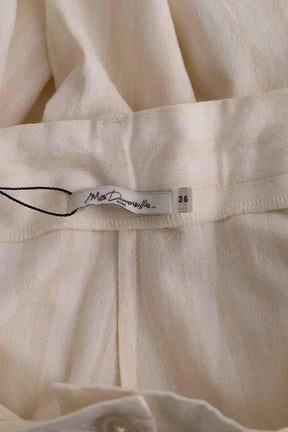 Pantalon droit Mes Demoiselles Oceanic Ecru en Coton