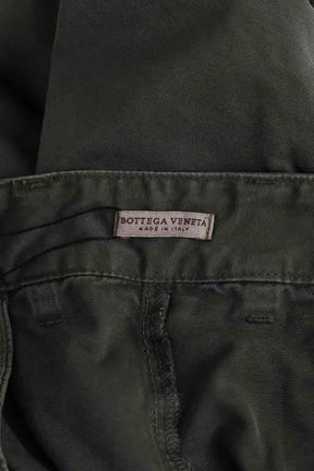 Pantalon droit Bottega Veneta Kaki en Coton