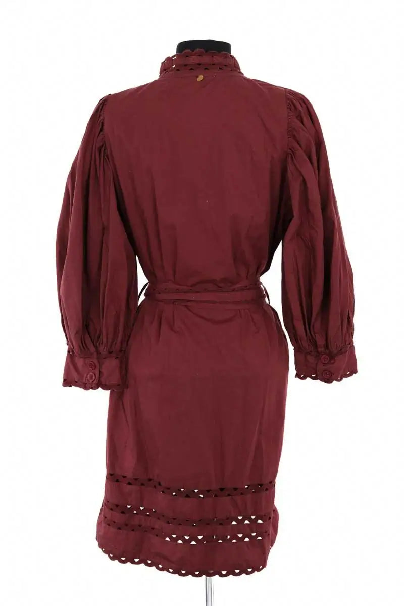 Robe Antik Batik Marron en Coton