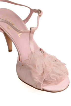 Talons Chanel Rose en Cuir