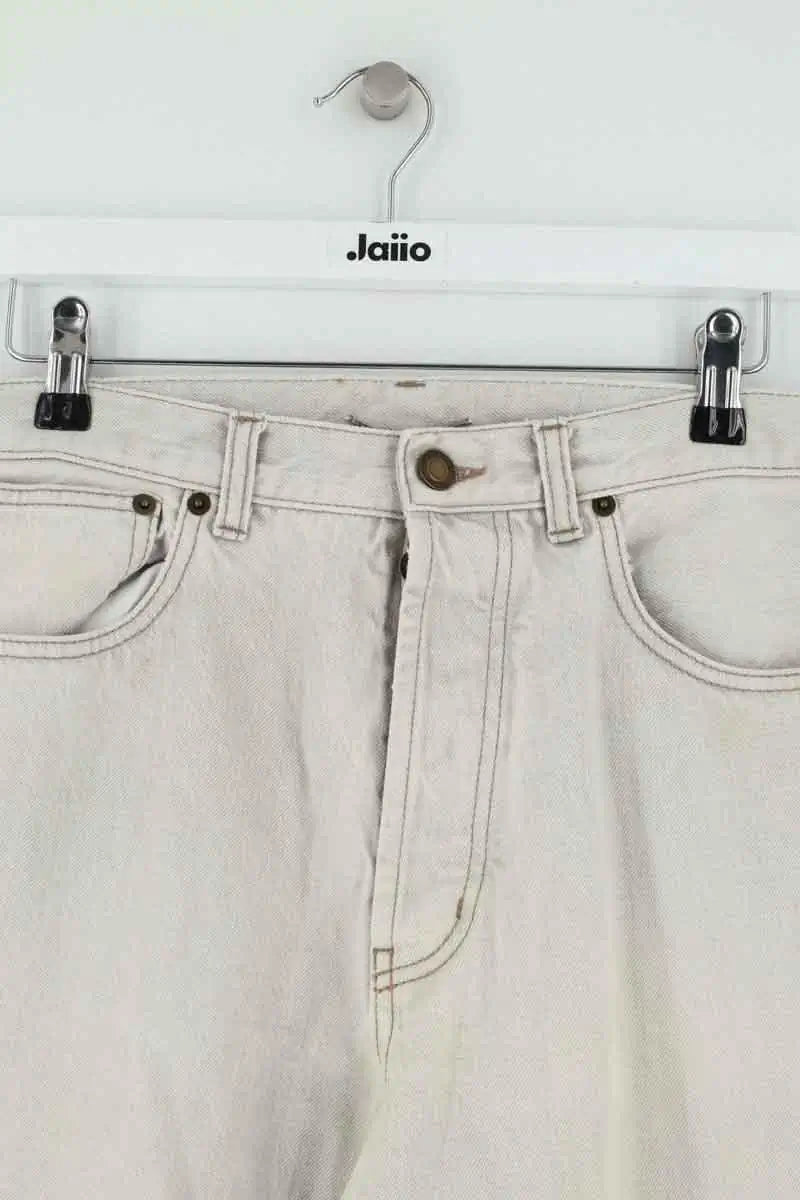 Jean droit Saint Laurent Gris en Coton