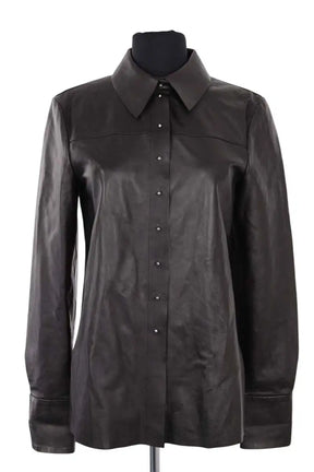 Chemise Max Mara Noir en Cuir, taille S - Seconde Main