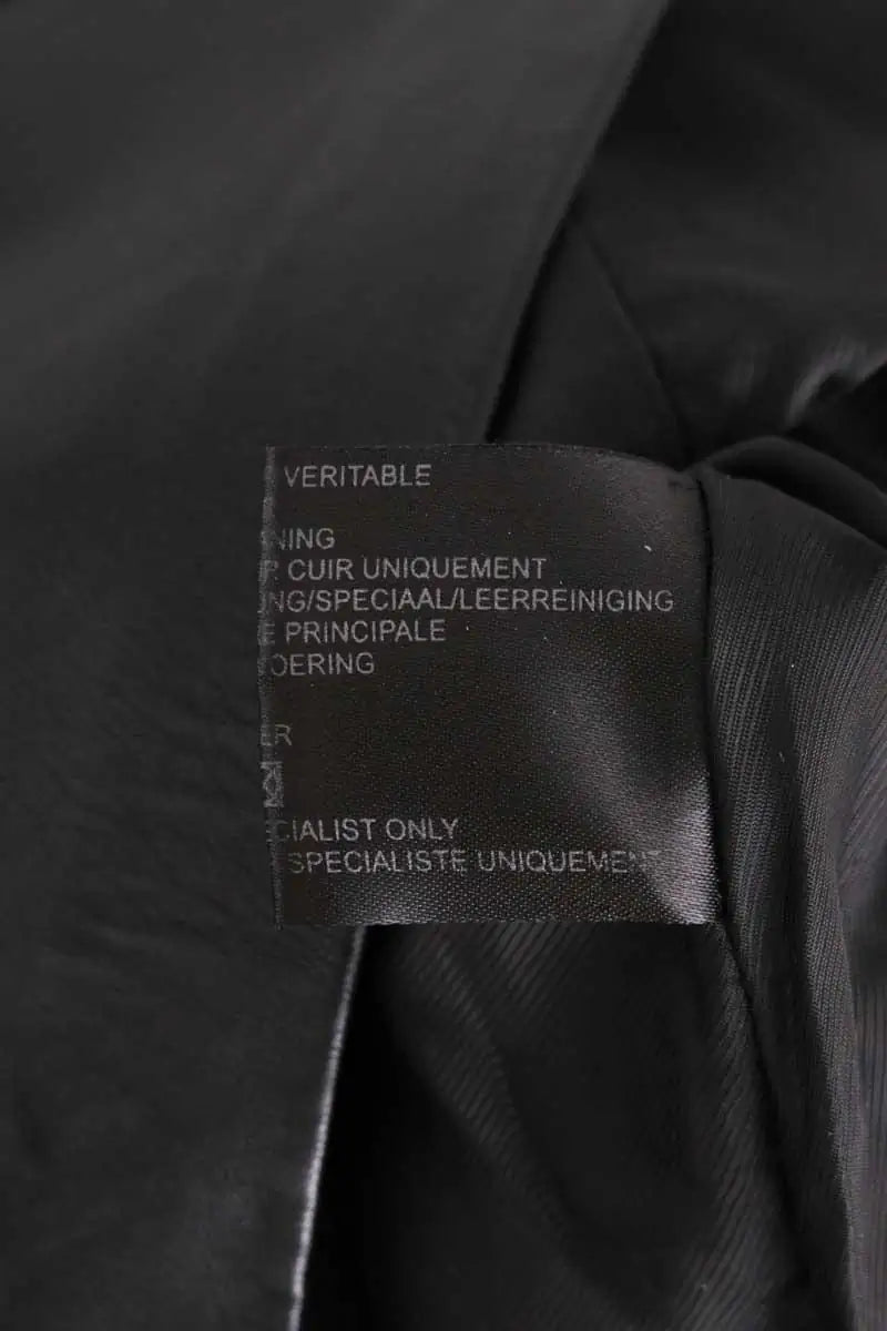 Jupe Hotel Particulier Noir en Cuir