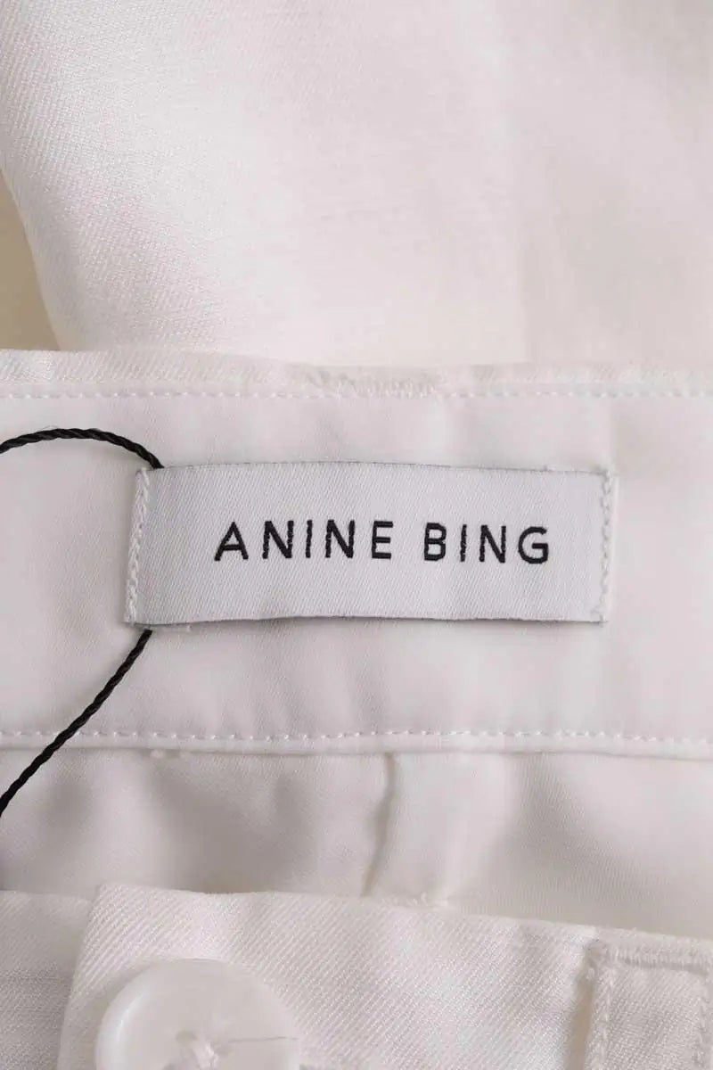 Pantalon Anine Bing Blanc en Synthétique