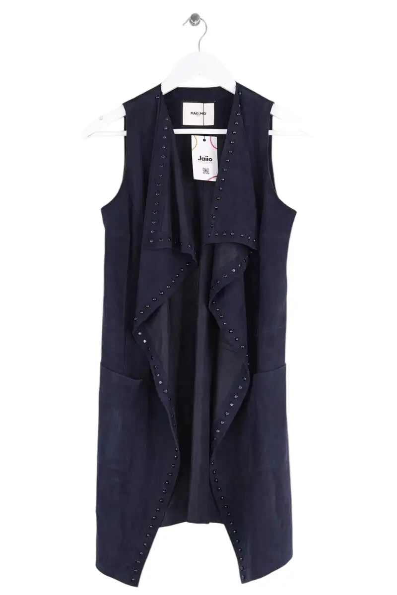 Gilet sans manches Max & Moi Marine en Cuir, taille S - Seconde Main