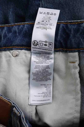 Jean large Victoria Beckham Bleu en Coton
