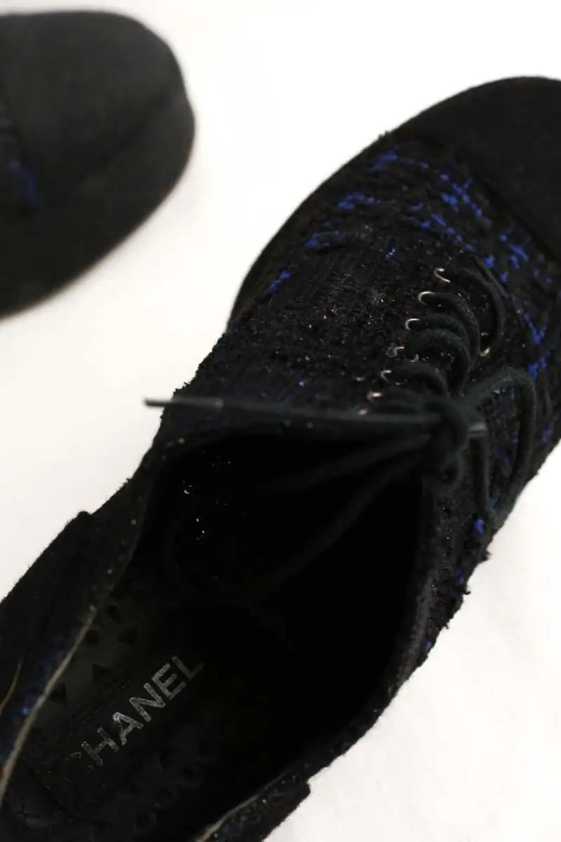 Sabots Chanel Noir en Tissu
