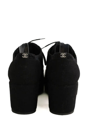 Sabots Chanel Noir en Tissu