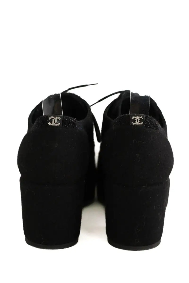 Sabots Chanel Noir en Tissu