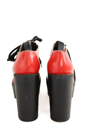 Sabots Chloé Rouge en Cuir