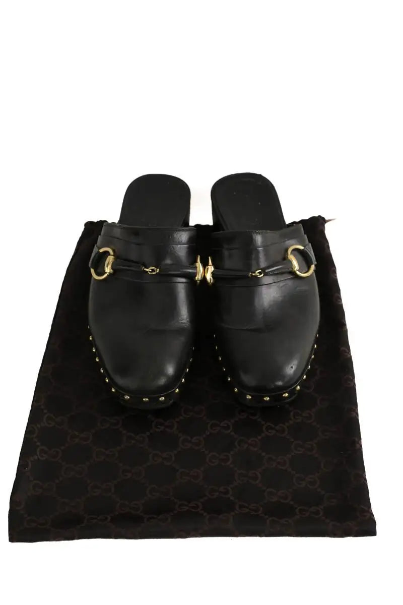 Sabots Gucci Noir en Cuir