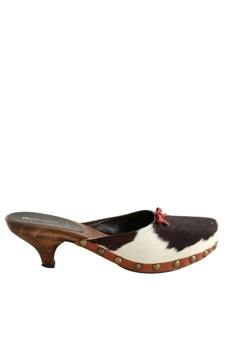 Sabots Miu Miu Marron en Fourrure, taille 37 - Seconde Main