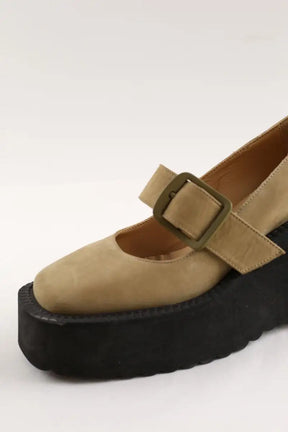 Sabots MM6 Beige en Daim