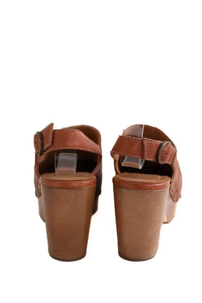 Sabots Sézane Camel en Cuir