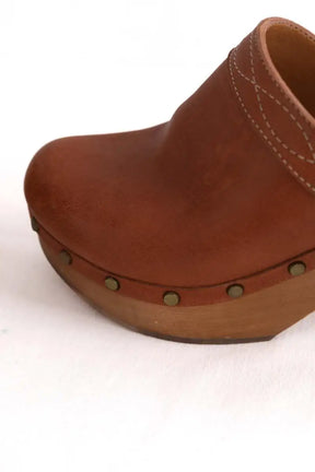 Sabots Sézane Camel en Cuir
