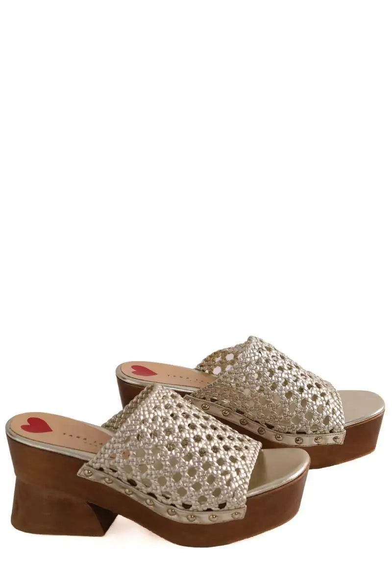 Sabots Tara Jarmon Doré en Cuir