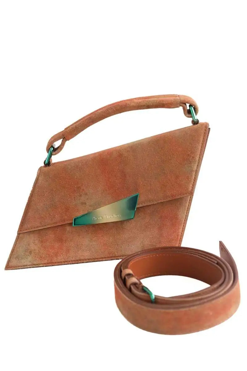Sac à bandoulière Acne Studios Distortion Marron en Daim