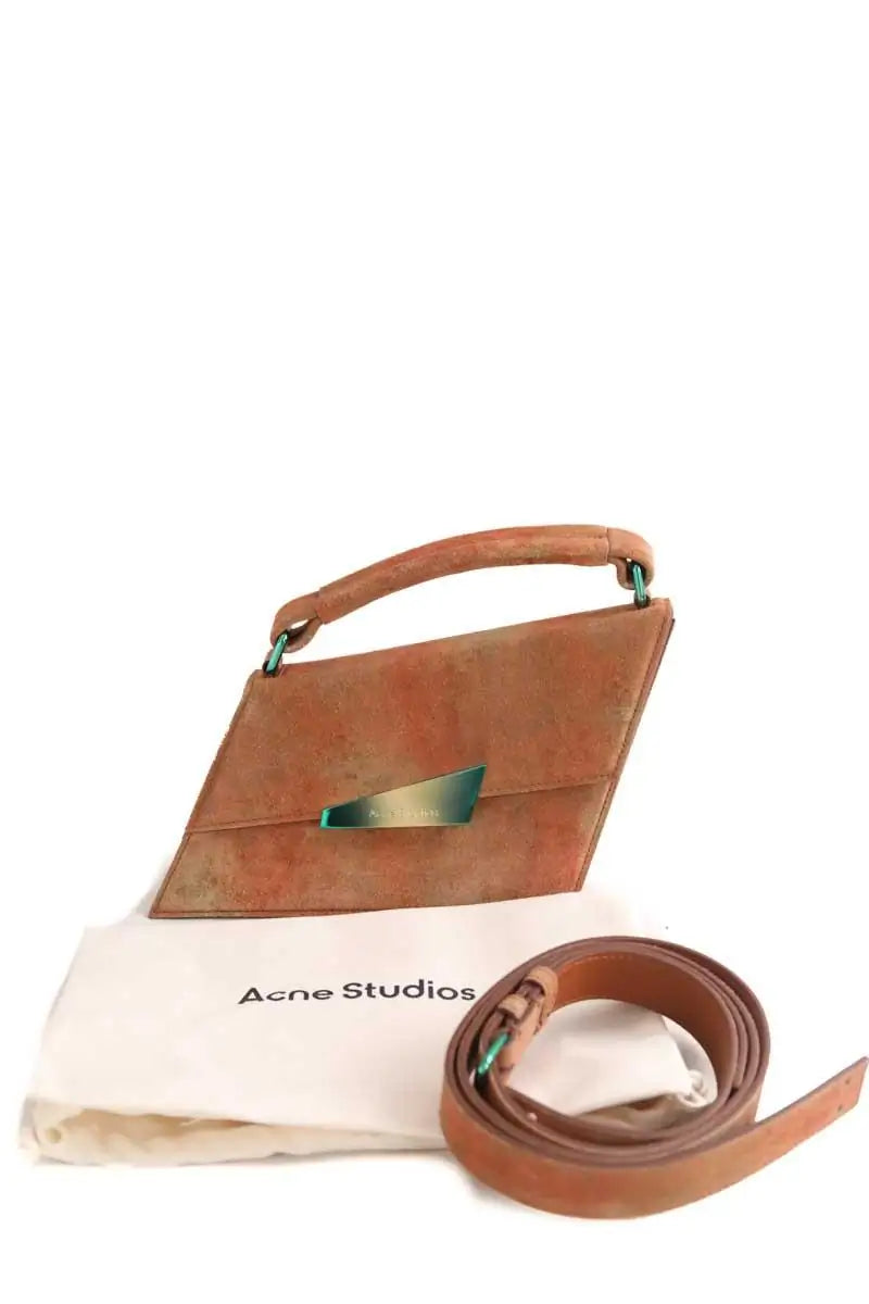 Sac à bandoulière Acne Studios Distortion Marron en Daim