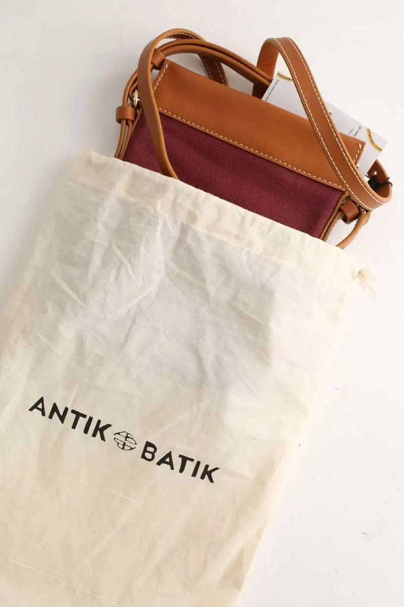 Sac à bandoulière Antik Batik Bordeaux en Coton