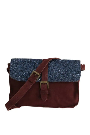 Sac à bandoulière Bonpoint Bordeaux en Daim - Seconde Main