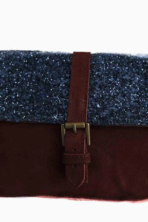 Sac à bandoulière Bonpoint Bordeaux en Daim