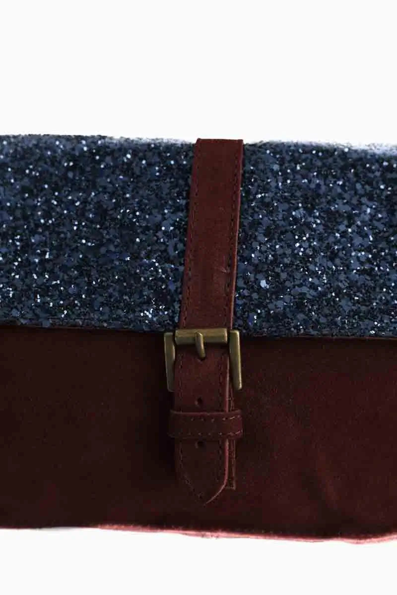 Sac à bandoulière Bonpoint Bordeaux en Daim