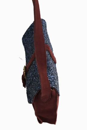Sac à bandoulière Bonpoint Bordeaux en Daim