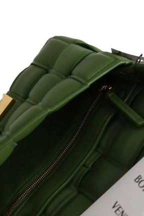 Sac à bandoulière Bottega Veneta Cassette Padded Vert en Cuir