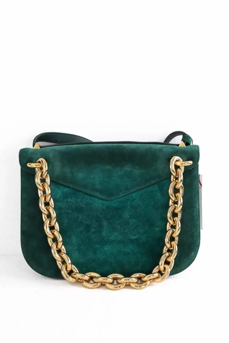 Sac à bandoulière Bottega Veneta Vert en Daim