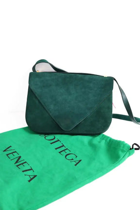 Sac à bandoulière Bottega Veneta Vert en Daim