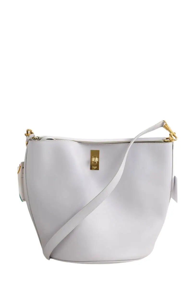 Sac à bandoulière Celine sac seau 16 Gris en Cuir - Seconde Main