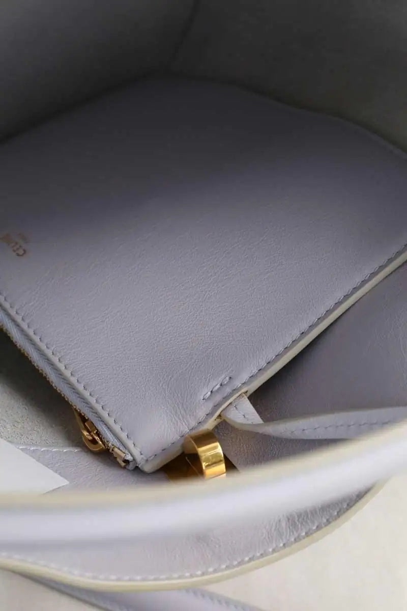 Sac à bandoulière Celine sac seau 16 Gris en Cuir