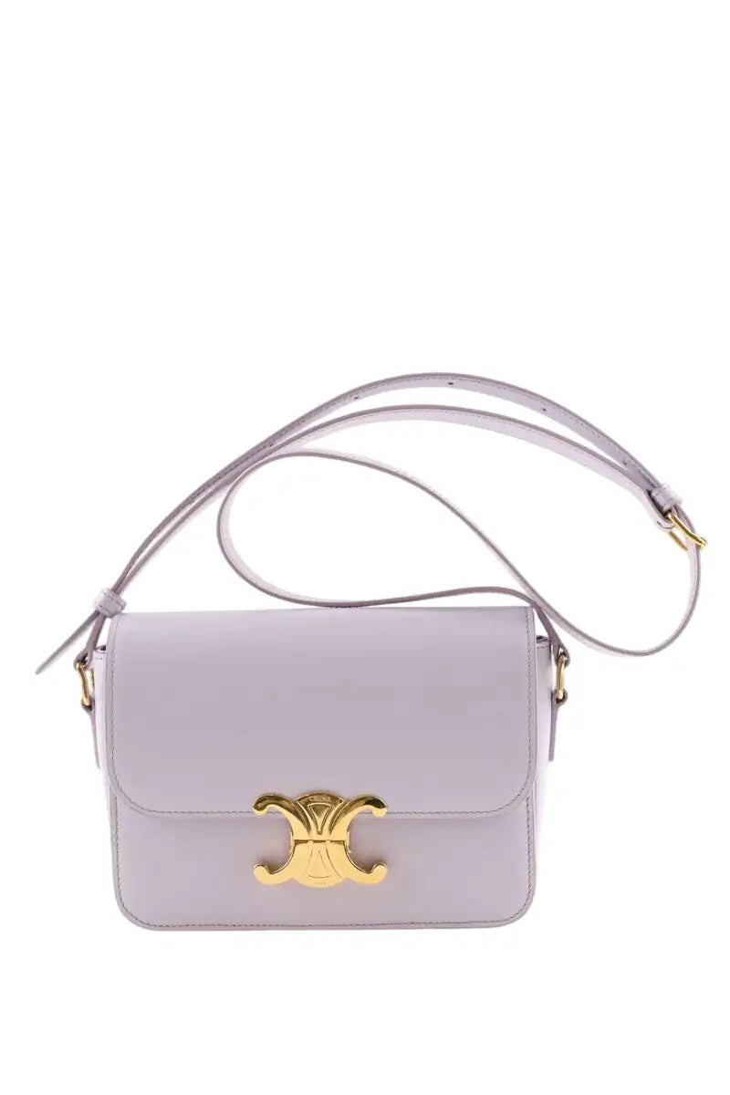 Sac à bandoulière Celine Triomphe teen veau brillant Violet en Cuir - Seconde Main