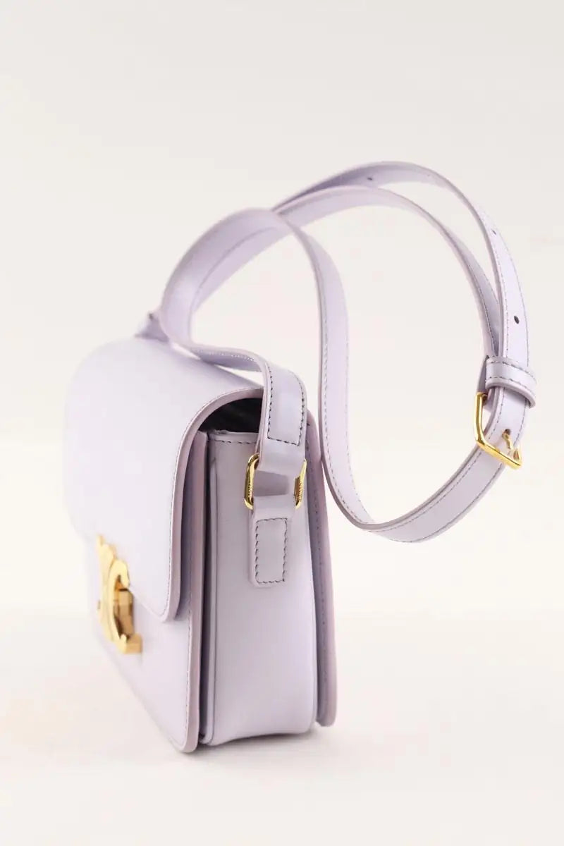 Sac à bandoulière Celine Triomphe teen veau brillant Violet en Cuir