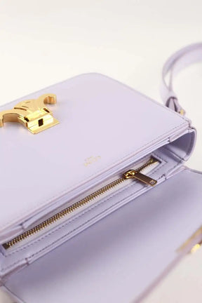 Sac à bandoulière Celine Triomphe teen veau brillant Violet en Cuir